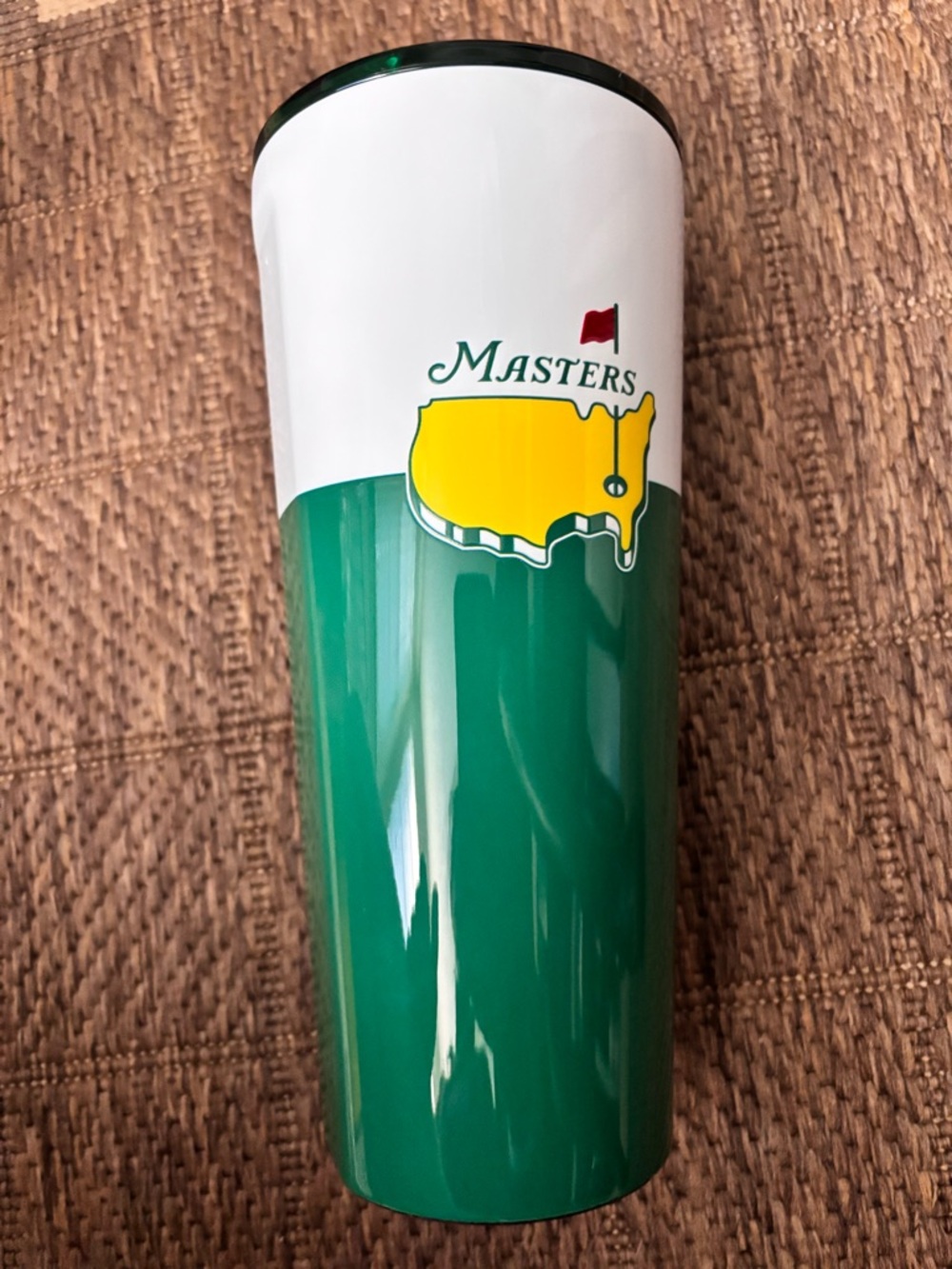 Masters White and Green Logo Travel Tumbler NWT, 24 oz